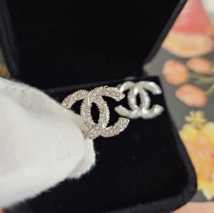 Vintage Coco Chanel embellished stud earrings